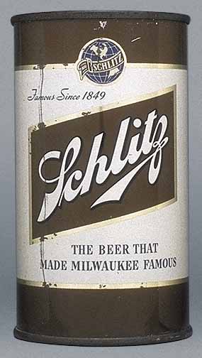 Schlitz Beer Flat Top Can