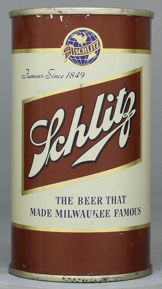 Schlitz Beer Flat Top Can