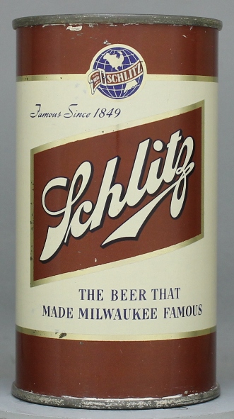 Schlitz Beer Flat Top Can
