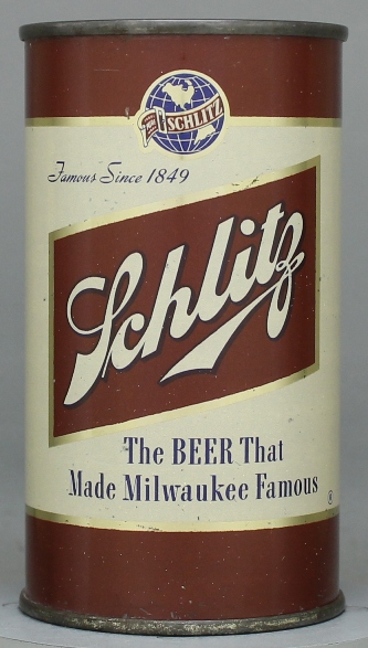 Schlitz Beer Flat Top Can