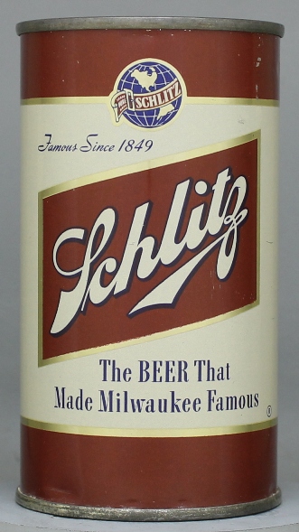 Schlitz Beer Flat Top Can