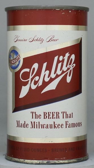Schlitz Beer Flat Top Can