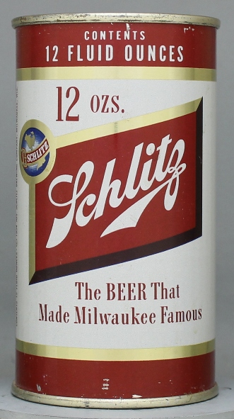 Schlitz Beer Flat Top Can