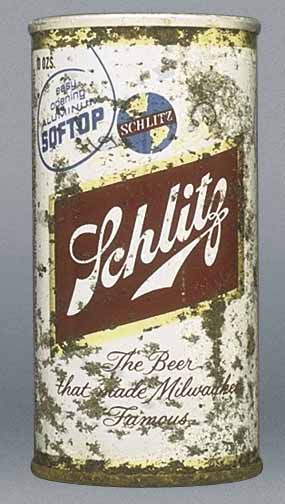 Schlitz Beer Flat Top Can
