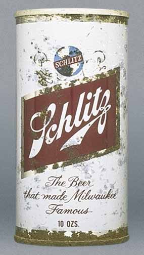Schlitz Beer Flat Top Can