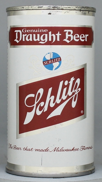 Schlitz Draught Beer Flat Top Can