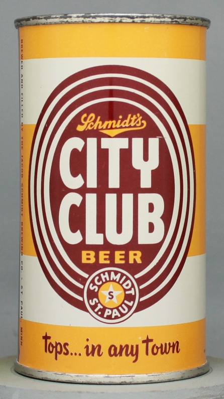 Schmidt's City Club Beer Flat Top Can