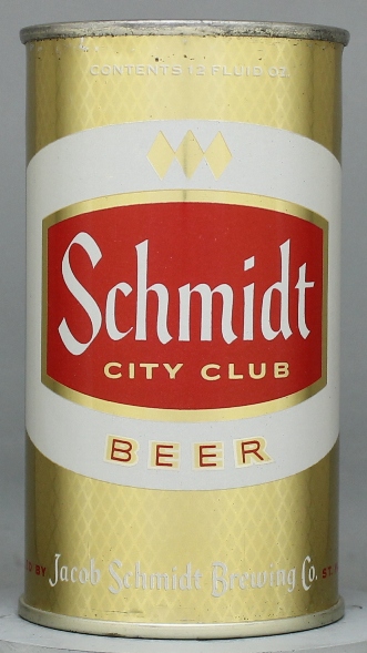 Schmidt City Club Beer Beer Flat Top Can