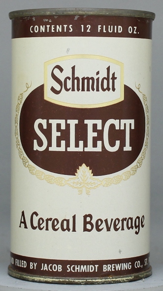 Schmidt Select Cereal Beverage Near Beer Flat Top Can