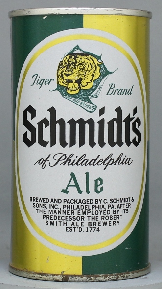 Schmidt's Tiger Brand Ale Flat Top Can