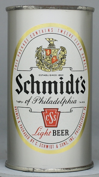 Schmidt's Light Beer Flat Top Can