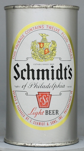 Schmidt's Light Beer Flat Top Can