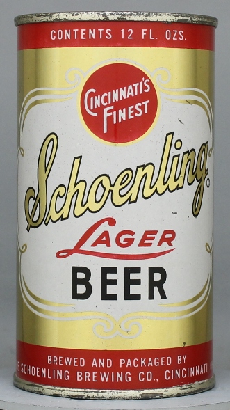 Schoenling Lager Beer Flat Top Can
