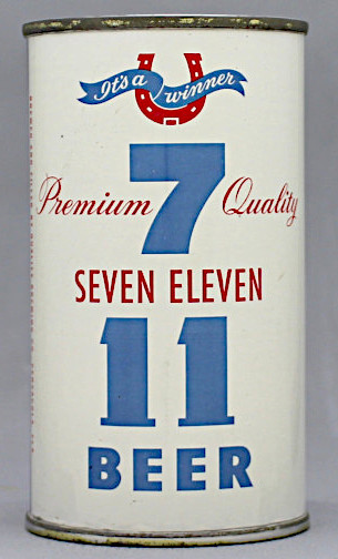 Seven Eleven Premium Beer Flat Top Can