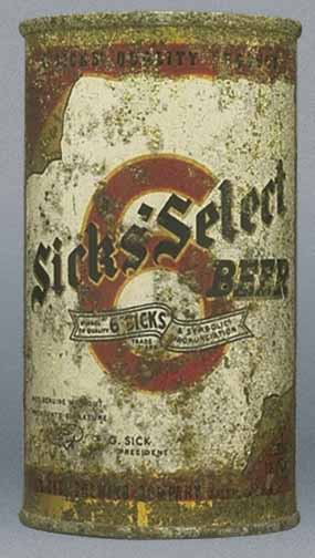 Sicks' Select Beer Flat Top Can