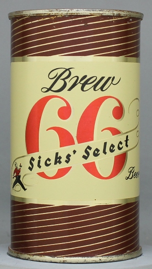 Sicks' Select Brew 66 Beer Flat Top Can