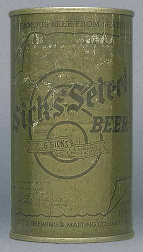 Sicks' Select Beer Flat Top Can