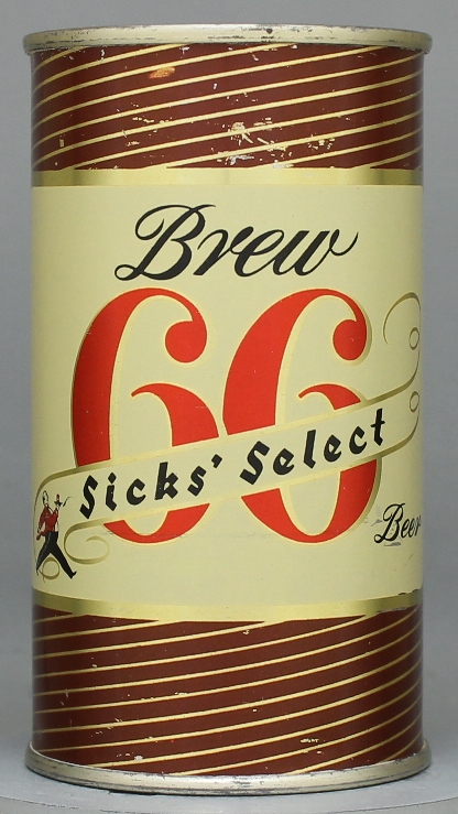 Brew 66 Sicks' Select Beer Flat Top Can
