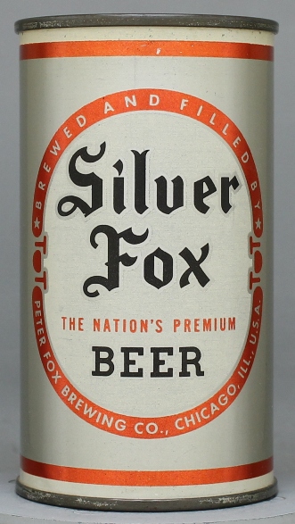 Silver Fox Premium Beer Flat Top Can