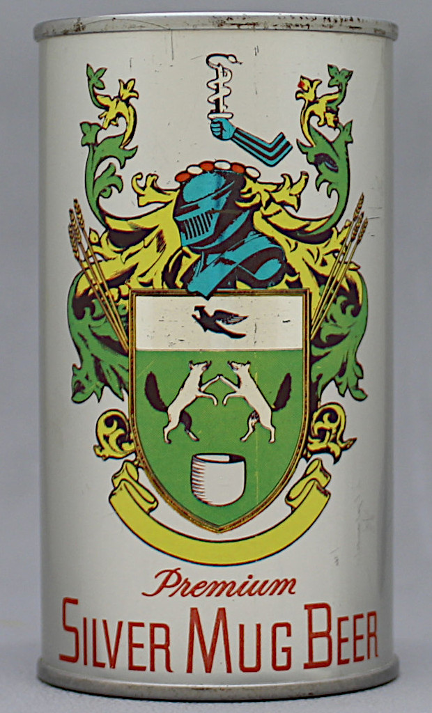 Silver Mug Premium Beer Flat Top Can