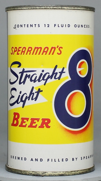 Spearman's Straight Eight Beer Flat Top Can