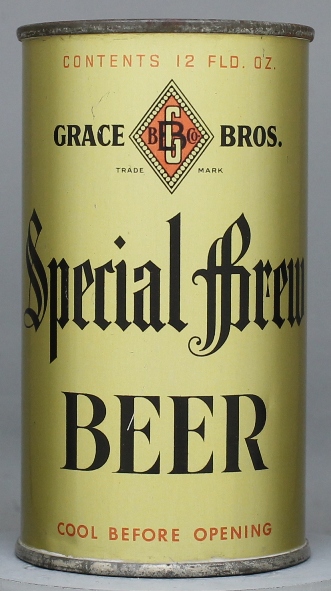 Special Brew/grace Bros. Beer Flat Top Can