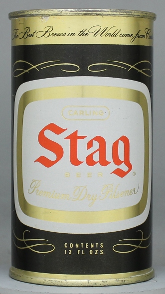 Stag Premium Dry Pilsener, Carling Beer Flat Top Can