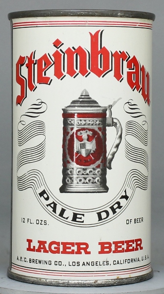 Steinbrau Pale Dry Lager Beer Flat Top Can