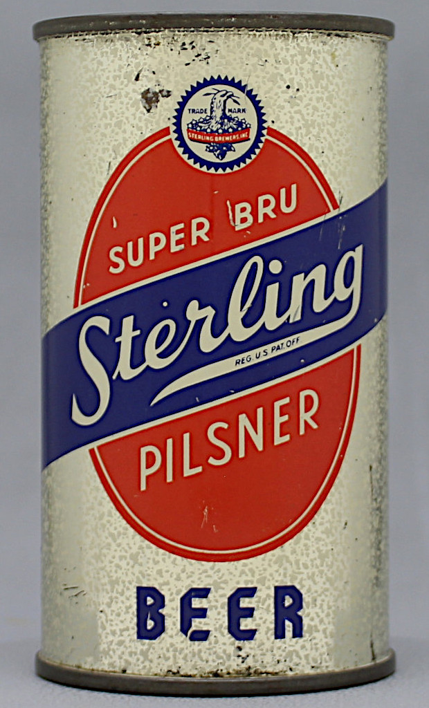 Sterling Super Bru Beer Flat Top Can