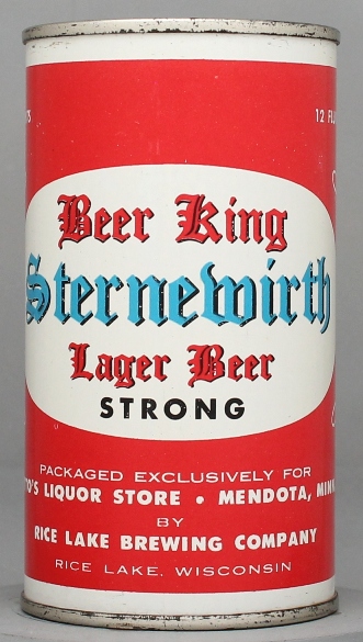 Sternwirth Beer King Beer Flat Top Can