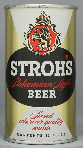 Stroh's Bohemian Style Beer Flat Top Can