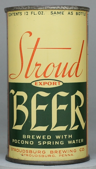 Stroud Export Beer Flat Top Can
