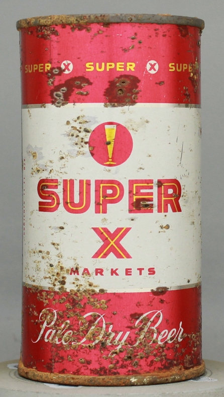 Super X Markets Pale Dry Beer Flat Top Can