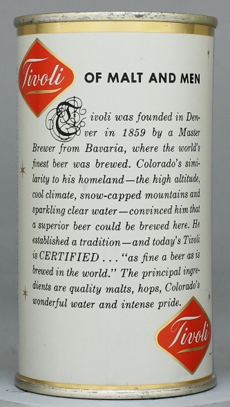 Tivoli Beer Malt & Men Beer Flat Top Can