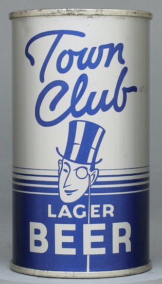 Town Club Lager Beer Flat Top Can