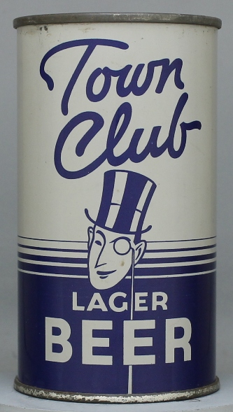 Town Club Lager Beer Flat Top Can