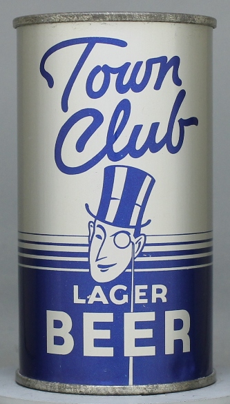 Town Club Lager Beer Flat Top Can