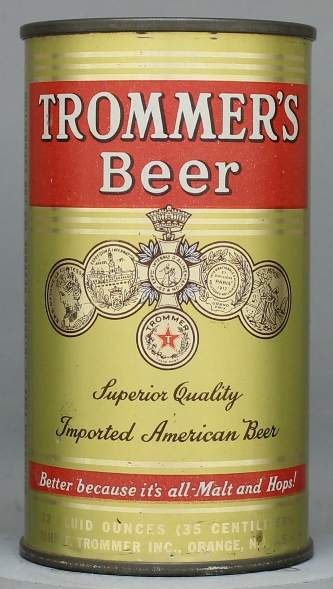 Trommer's Beer Flat Top Can