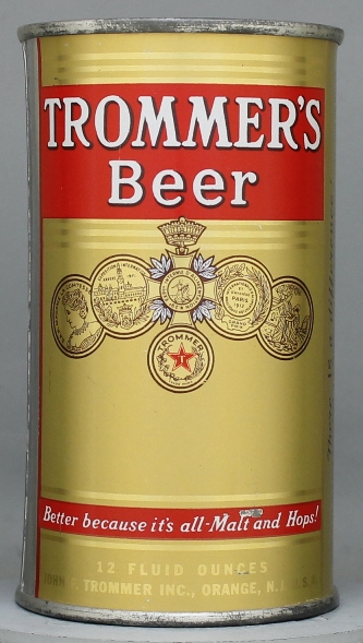 Trommer's Beer Flat Top Can