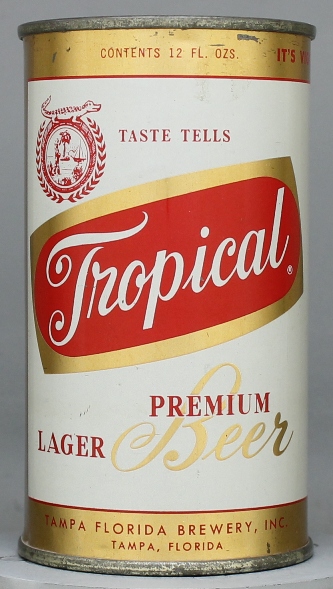 Tropical Premium Lager Beer Flat Top Can
