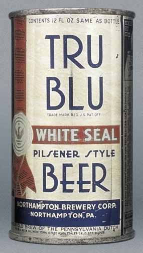 Tru Blu White Seal Pilsener Beer Flat Top Can