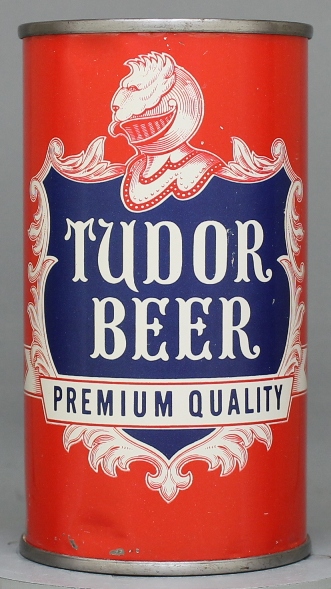 Tudor Premium Quality Beer Flat Top Can