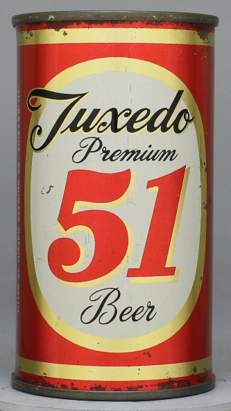 Tuxedo 51 Premium Beer Flat Top Can
