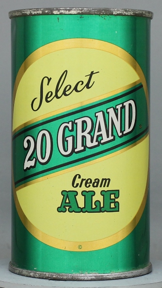 Twenty Grand Select Cream Ale Flat Top Can