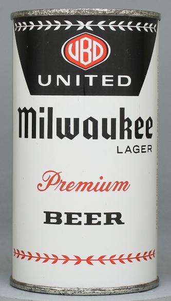 United Milwaukee Premium Beer Flat Top Can