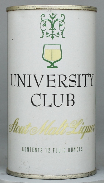 University Club Stout Malt Liquor Flat Top Can