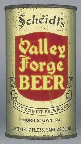 Scheidt's Valley Forge Beer Flat Top Can