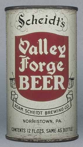 Scheidt's Valley Forge Beer Flat Top Can