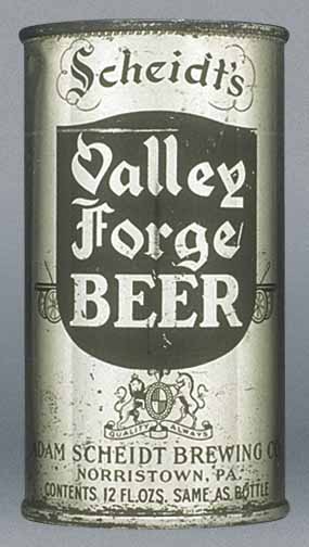 Scheidt's Valley Forge Beer Flat Top Can