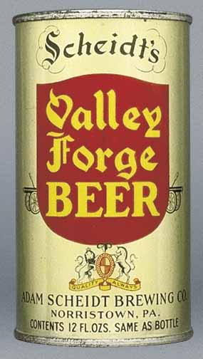 Scheidt's Valley Forge Beer Flat Top Can